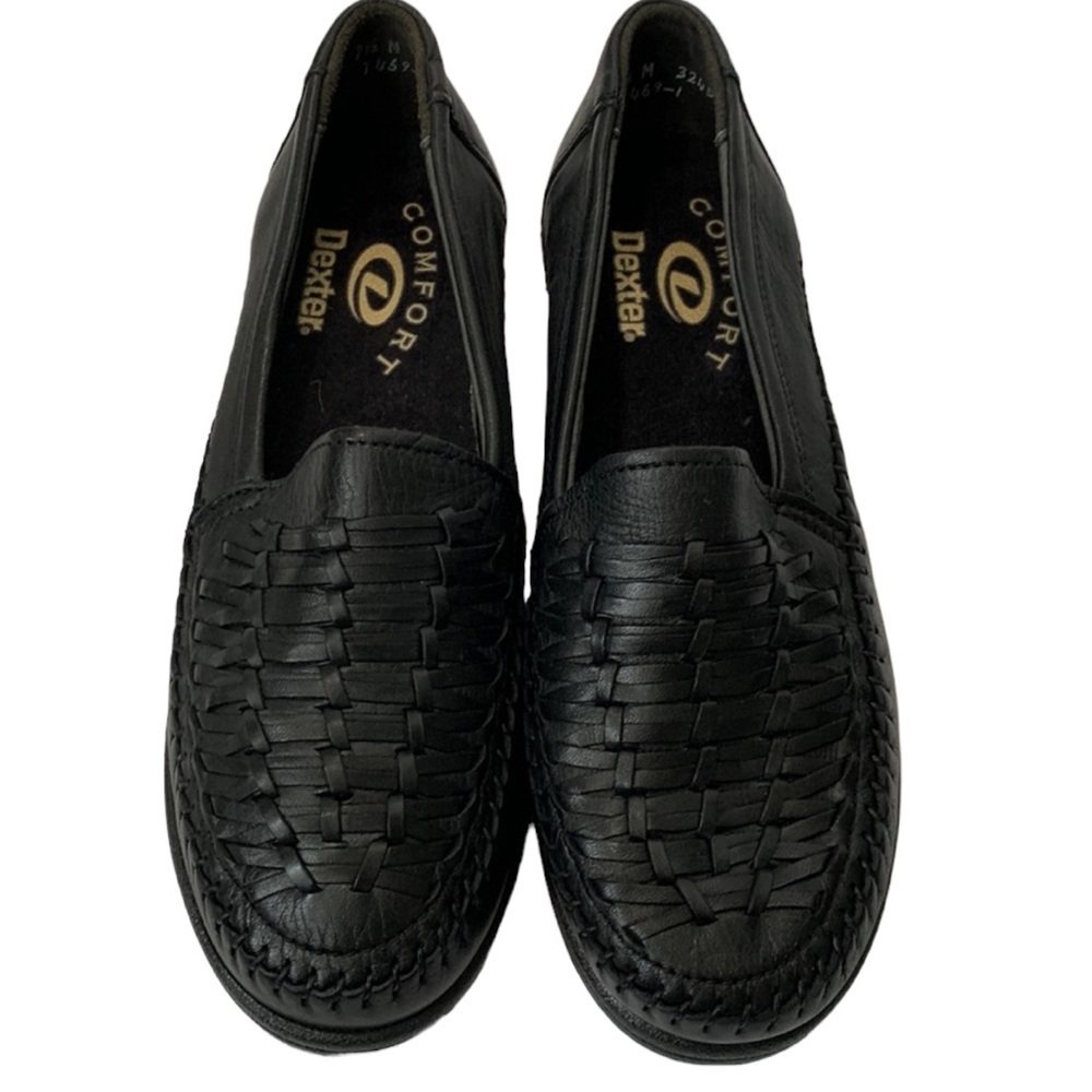 Dexter comfort Black leather lofar shoes size 7.5 comfy